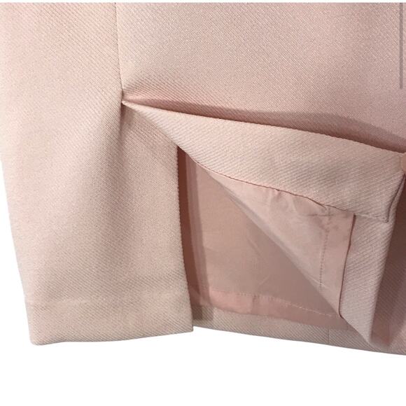 Calvin Klein SZ 10 Pencil Skirt Lined Front Slits Rear Zip Textured Flat Front - Picture 2 of 7